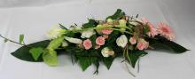 Centre de table anthuriums calas roses gerberas - Boutique Vergez Tarnos
